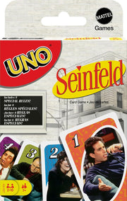 Mattel Games UNO Seinfeld Card Game for Kids, Adults & Family Nights with Collectible Deck & Special Rule Inspired by the TV Show