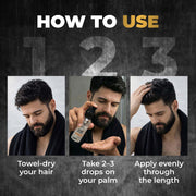 Beardo Hair Serum 50ml for Instant Shine & Anti-frizz with Argan Oil, Made for Men's Hair, Super Light-weight | Provides shine, smoothness and damage protection | Frizz-Free Hair Serum for Men