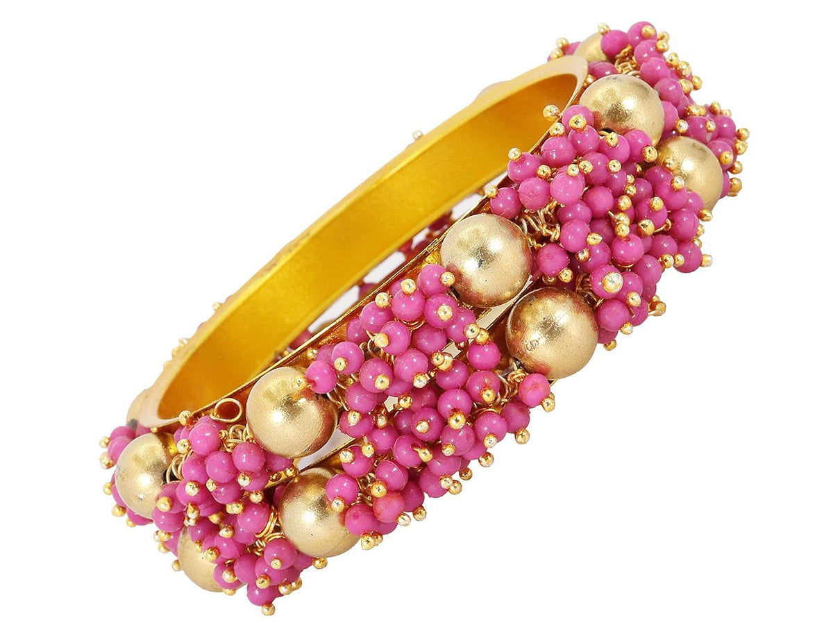 NMII Metal and Zircon Studded Kadaa set for Women/Girls