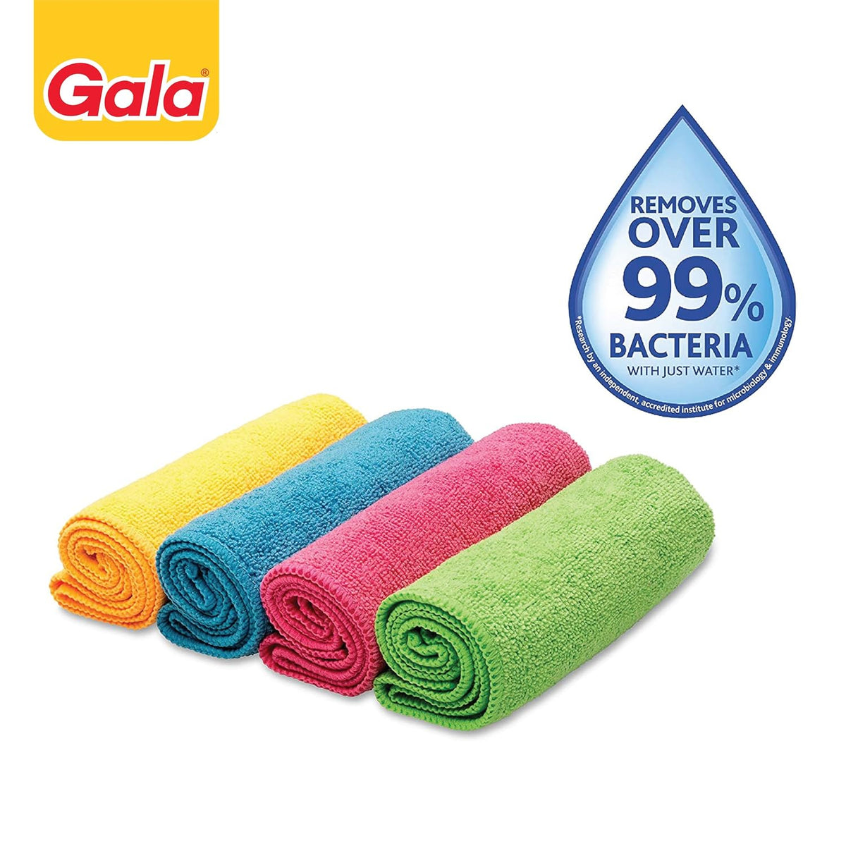 Gala Microfiber Cleaning Cloth/Towels Set of 4 Kitchen Wipes, Microfiber Cloth for car, Bike Cleaning and Home Cleaning, Glass Cleaning Cloth, (Multicolor)