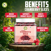 NatureVit Cranberries Dried Sliced 300g | Tart & Sweet Healthy Snack | Antioxidant-Rich Superfruit | Naturally Dried Cranberry Slices | Product of USA | Ideal for Baking, Cereal, Salads & Snacking