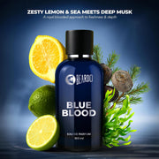 Beardo Blue Blood Premium Perfume for Men 100 ml | Eau De Parfum Intense, Aromatic, Aquatic Premium Scent | Perfume for Men Long Lasting Smell | Premium Gift For Man | Perfume For Man