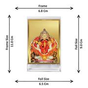 DIVINITI 24K Gold Plated Religious Car Dashboard Frame | Premium God Idol Frame for Car, Home Mandir & Office Table | Spiritual Gift, Decorative Showpiece | Siddhivinayak