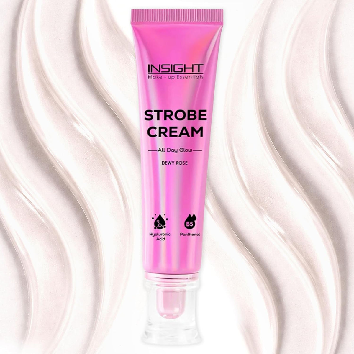 INSIGHT Strobe Cream - Dewy Rose | Instant Radiance & Dewy Glow | Enriched with Panthenol & Hyaluronic Acid | Light Diffusing Formula | Brightens & Hydrates | 30 g