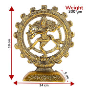 KridayKraft Metal Natraj Shiva Idol Natrajan Statue for Home Decor,Gold Plated Dancing Shiva Natraja/Natrajan (Mahakal Murti) Showpiece Figurine Murti Deccoration & Gifts Article...