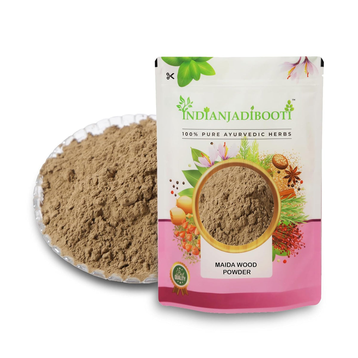 IndianJadiBooti Maida Lakdi Powder | Maida Wood (Litsea Glutinosa) | Pure Medasak for Bone Health, Joints & Swelling | Natural Raw Herb 400g | (Pack Of 2)