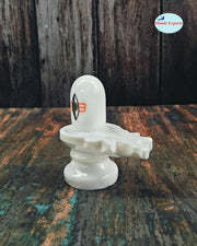 SHINDE EXPORTS Small White shivling Idol for Home puja (10cm)