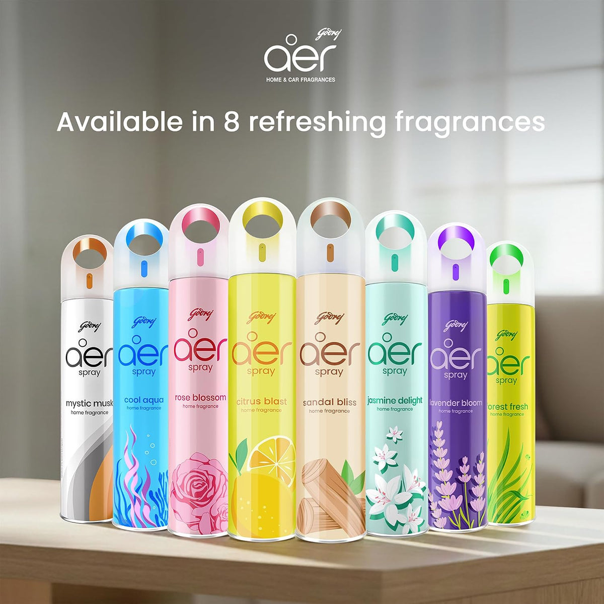 Godrej aer Spray | Room Freshener for Home & Office - Lavender Bloom (180 ml) | Long-Lasting Fragrance