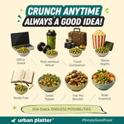 Urban Platter Roasted Salted Edamame, 150g (46% Protein, 14% Fiber, Lightly Salted Young Green Soybeans, Highest Plant Protein Supersnack)