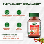 Dabur Jamun Neem Karela Juice - 1L & Dabur Ashwagandha Tablets - 60 tabs COMBO
