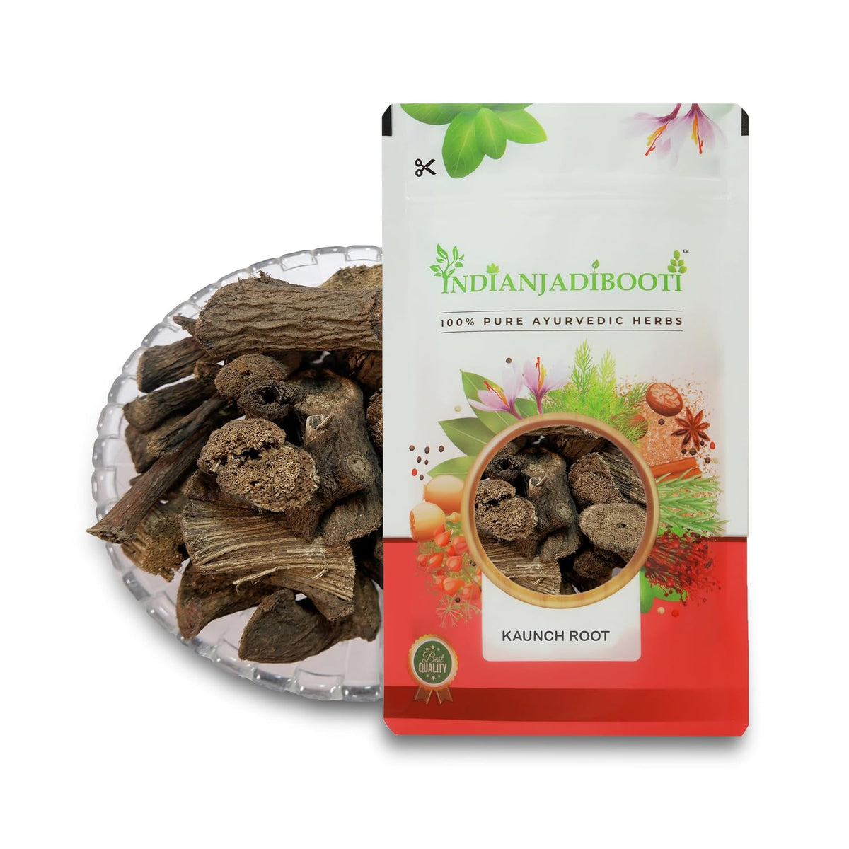 IndianJadiBooti Kaunch Root (100g) | Mucuna Pruriens Root | Kaunch Ki Jad | Raw Ayurvedic Herb for Strength, Vitality & Nourishing Support | Velvet Bean Root | Dried & Cleaned
