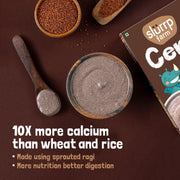 Slurrp Farm No Added Sugar, No Salt, Sprouted Ragi Powder | 100% Natural Ragi Flour | Free Mango Cereal Trial Pack | 250g