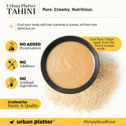 Urban Platter Tahini Paste, 250g (Smooth & Creamy White Sesame Paste, No Additives, Ideal for Hummus, Shawarma Sauce, Baba Ghanoush & Salad Dressings)