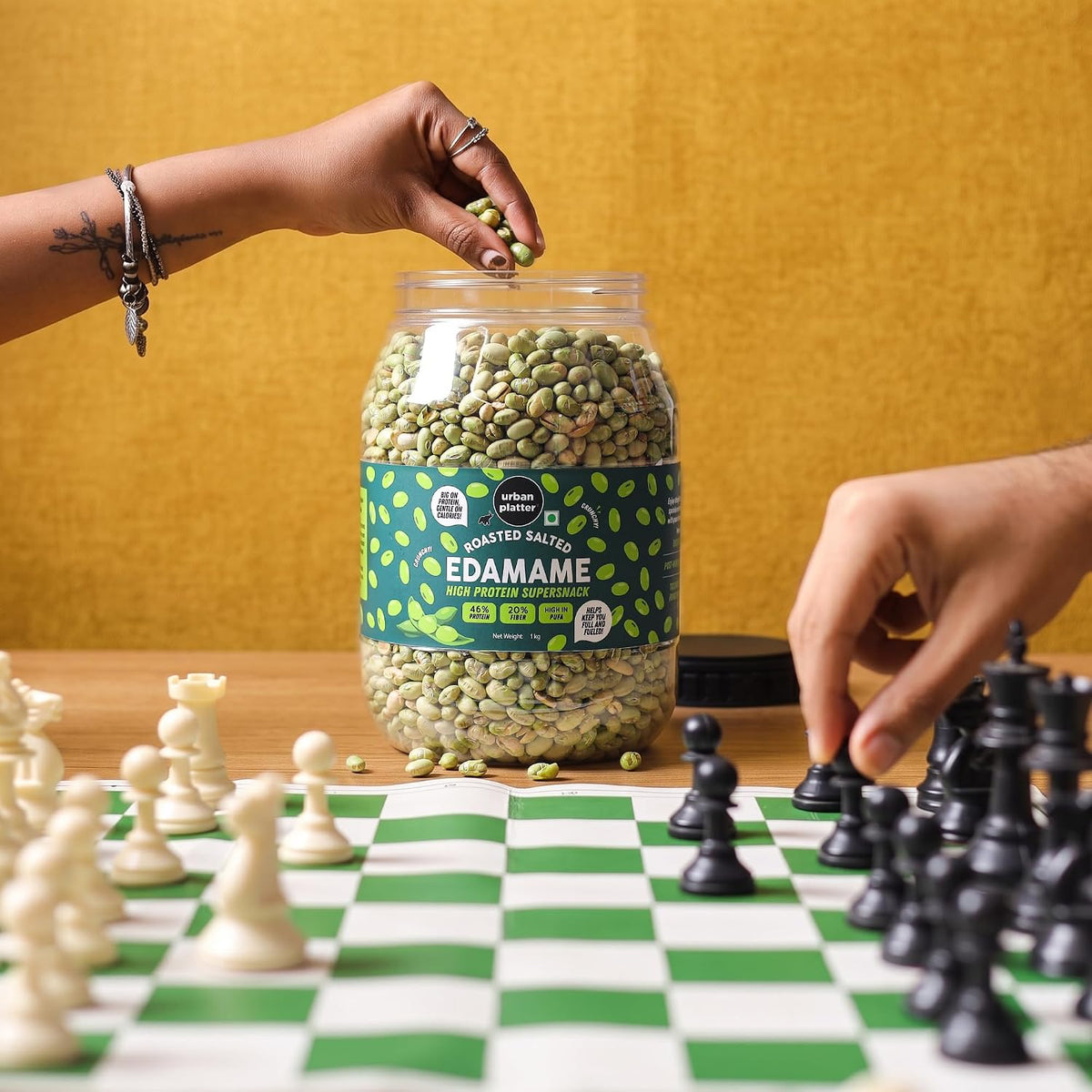 Urban Platter Roasted Salted Edamame Snacks (1kg, Roasted Salted Edamame)