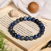 ASTRODIDI Natural Certified Sodalite Stone Bracelet Helps to Enhanced Communication, Self-Expression, Manage Emotional Balance and Stability | Feng-Shui Crystal Gemstone for Men and Women