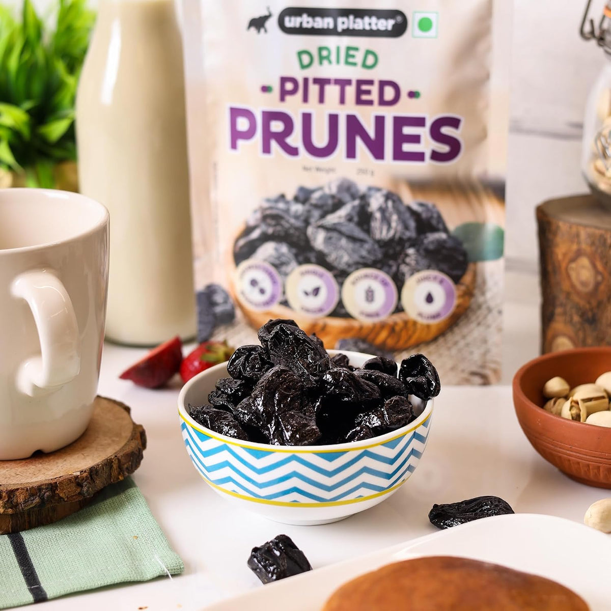 Urban Platter Pitted California Prunes, 250g (Naturally Sweet | Rich in fibre & Antioxidants | Ready-to-Eat Dried Plums)