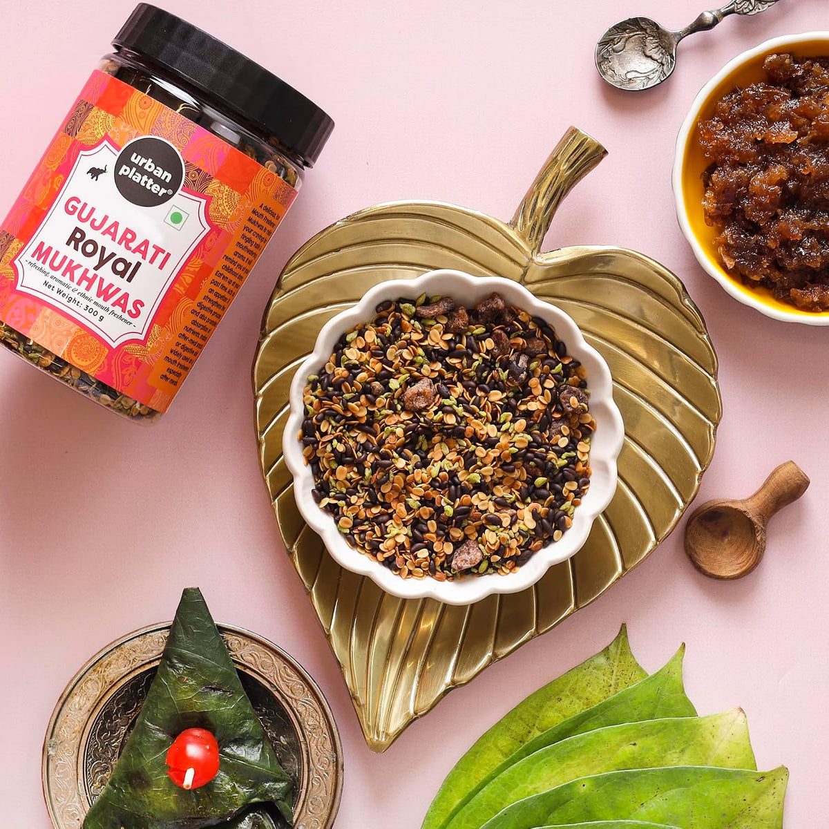 Urban Platter Traditional Gujarati Royal Mukhwas, 300g (Mouth Freshener | Digestive | After-Meal Snack | Rich in Fibre)