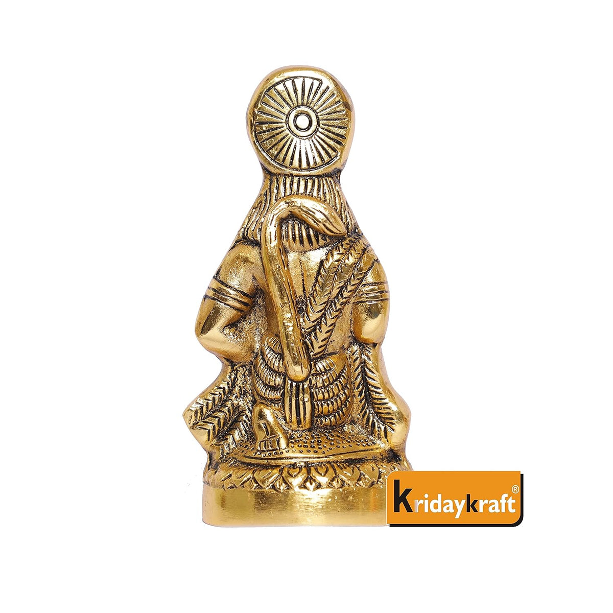 KridayKraft Hanuman ji Metal Statue,Bajrangbali Murti for Pooja & Decor Your Home,Office,Religious Idol Statue Gift Purpose,Table Showpiece Figurines,Pack of 1 Hanuman Ji Murti for Car Dashboard...