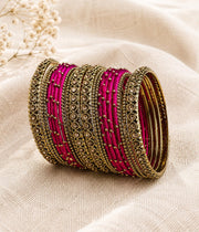 NMII Pink Metal Bangle Set for Girl