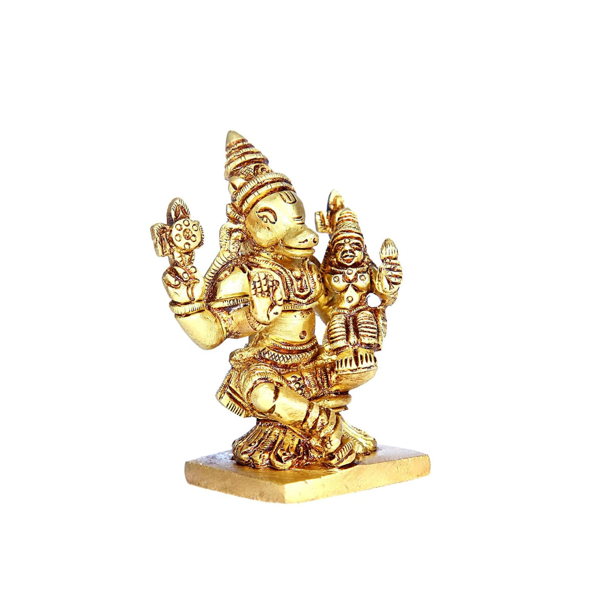 Aalayam Selveer Brass Lakshmi Hayagreevar Idol for Pooja (8 cm, 275g)