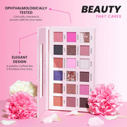 INSIGHT Garden of Love Eyeshadow Palette | 18 Pigmented Shades with Metallic, Shimmer & Multi-Finish Colors | Long-Lasting, Blendable Eye Makeup for Day or Night | 40g