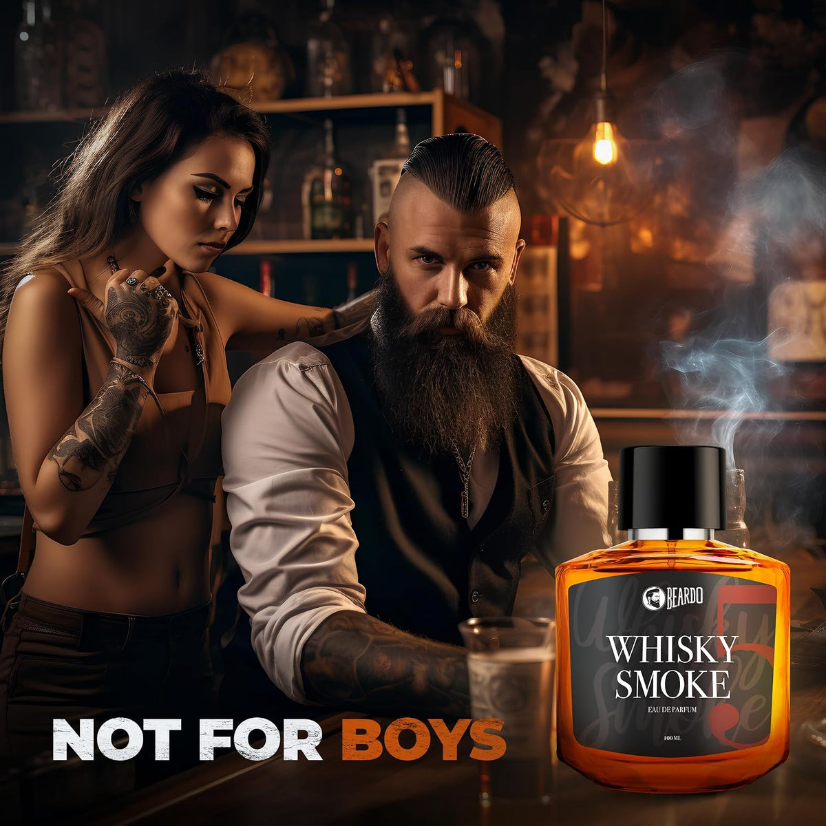 BEARDO Godfather & Whisky Smoke Perfume For Man,100ml X 2|Eau De Parfum|Premium Perfume | Strong Long Lasting Fragrance | Perfume for Men |Gift For Men| Boyfriend | Husband