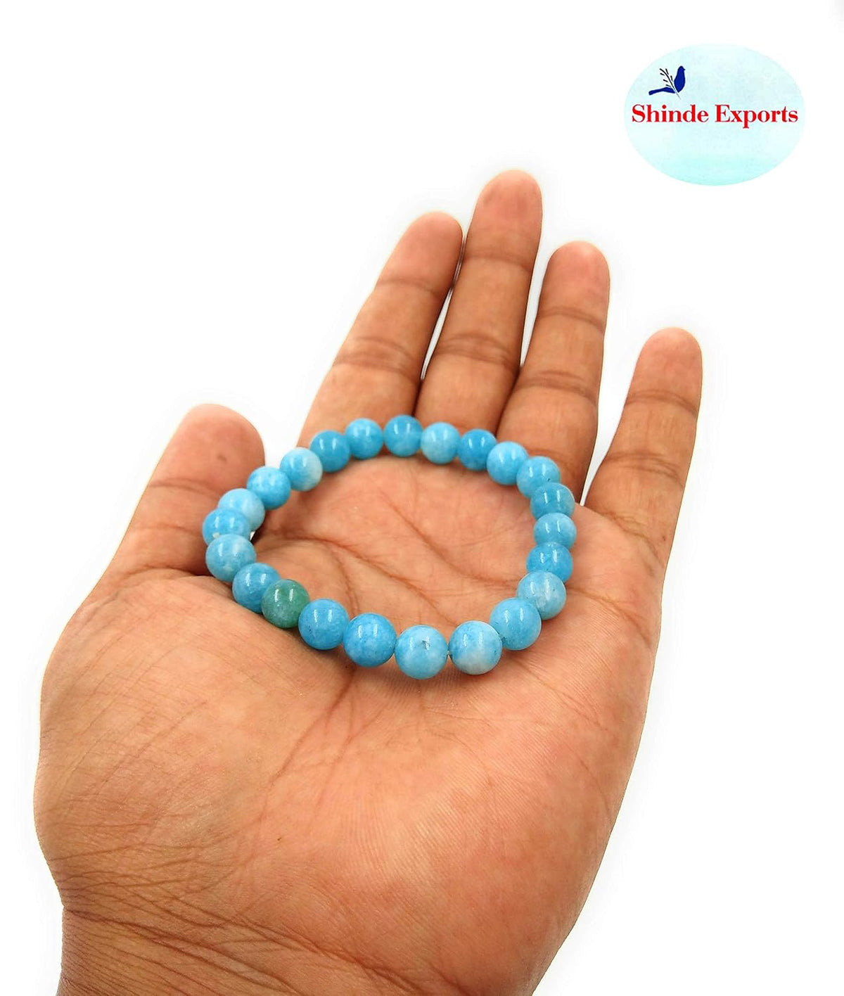 SHINDE EXPORTS Natural Aquamarine Gemstone Bracelet for men and women