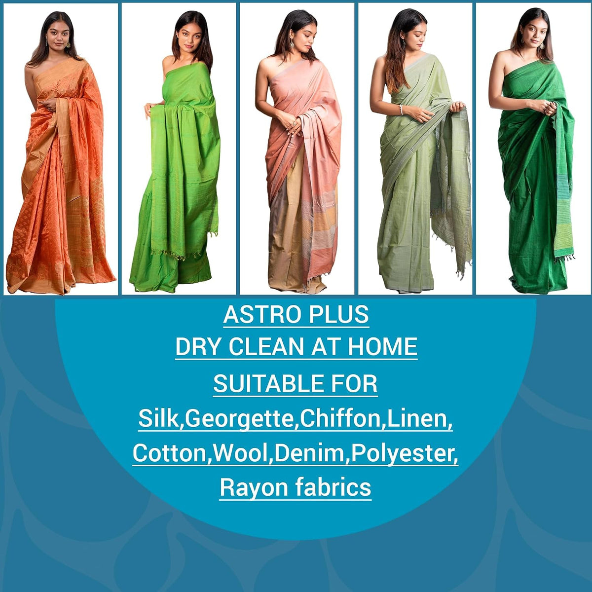 Astro Plus+ Dry Clean At-Home Liquid Detergent Cleaning Sheets | Ultimate Protection For Silk Saree and Chiffon, Cotton Gentle Wash For Delicate Fabrics | Pack of 3 Sheet (40ml Each)
