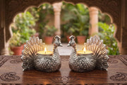 KridayKraft Designed with a Versatile Central Cavity, This Peacock Serves as a Stunning tealight Candle Holder, a mini Indoor Planter, a Unique Pen Stand, or a Sophisticated Vanity Organizer.