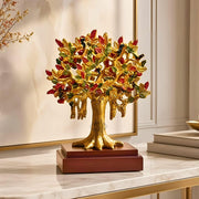DSH Kalpavriksha Tree Showpiece for Home Décor | Wish Fulfilling Tree of Life Decorative Sculpture | Symbol of Prosperity, Growth & Good Fortune | Tabletop Décor & Gift (Medium)
