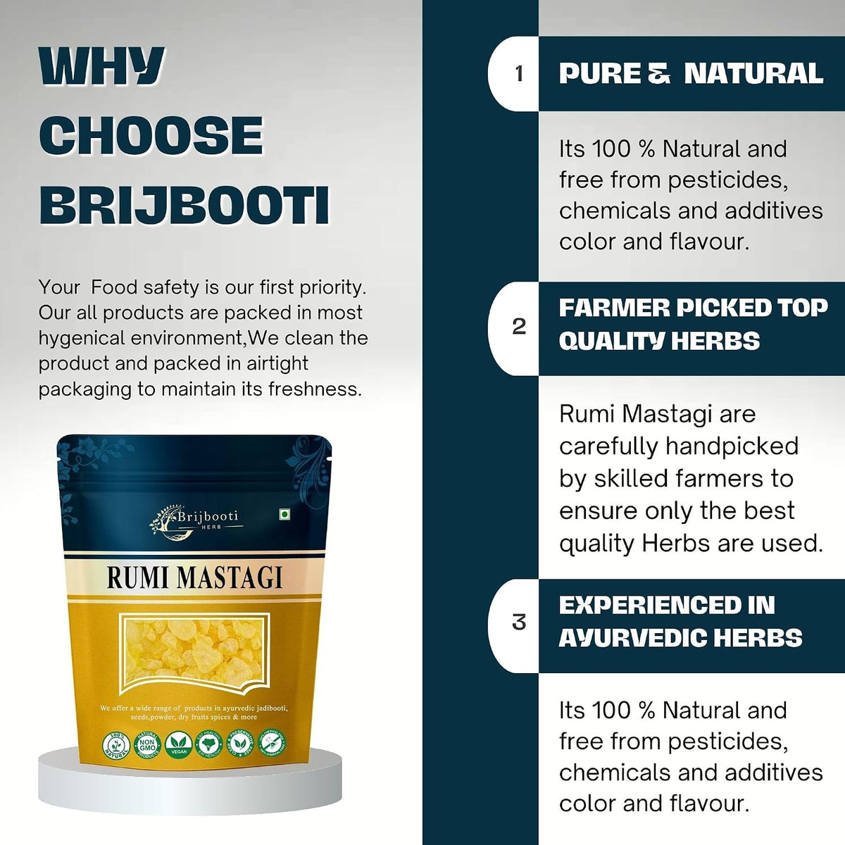 Brijbooti Rumi Mastangi (10 Gram) - Mastangi Rumi - Pistacia Lenticus - Mastic Gum