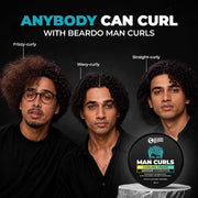 Beardo Man Curls Curling Cream for Men | Super-Defining & Hydrating | Long-lasting Frizz Control | Infused with Hyaluron, Avocado & Coconut | Non-Sticky | Retains hair-moisture | 100g