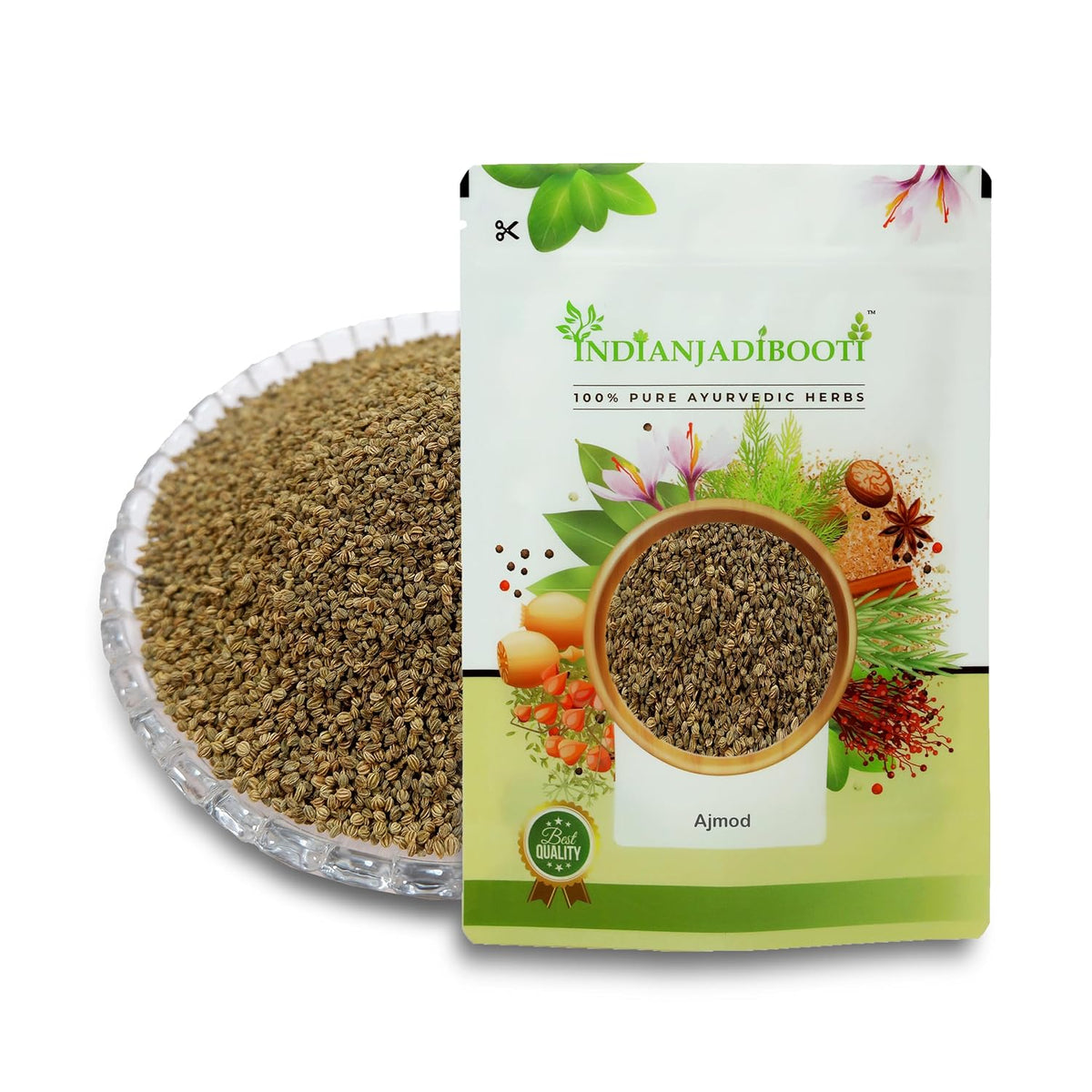 IndianJadiBooti Ajmoda Seeds (Apium Graveolens) - 250g | Celery Seeds/Radhuni | Supports Joint Comfort & Healthy Digestion | Natural, Cleaned & Dried Spice
