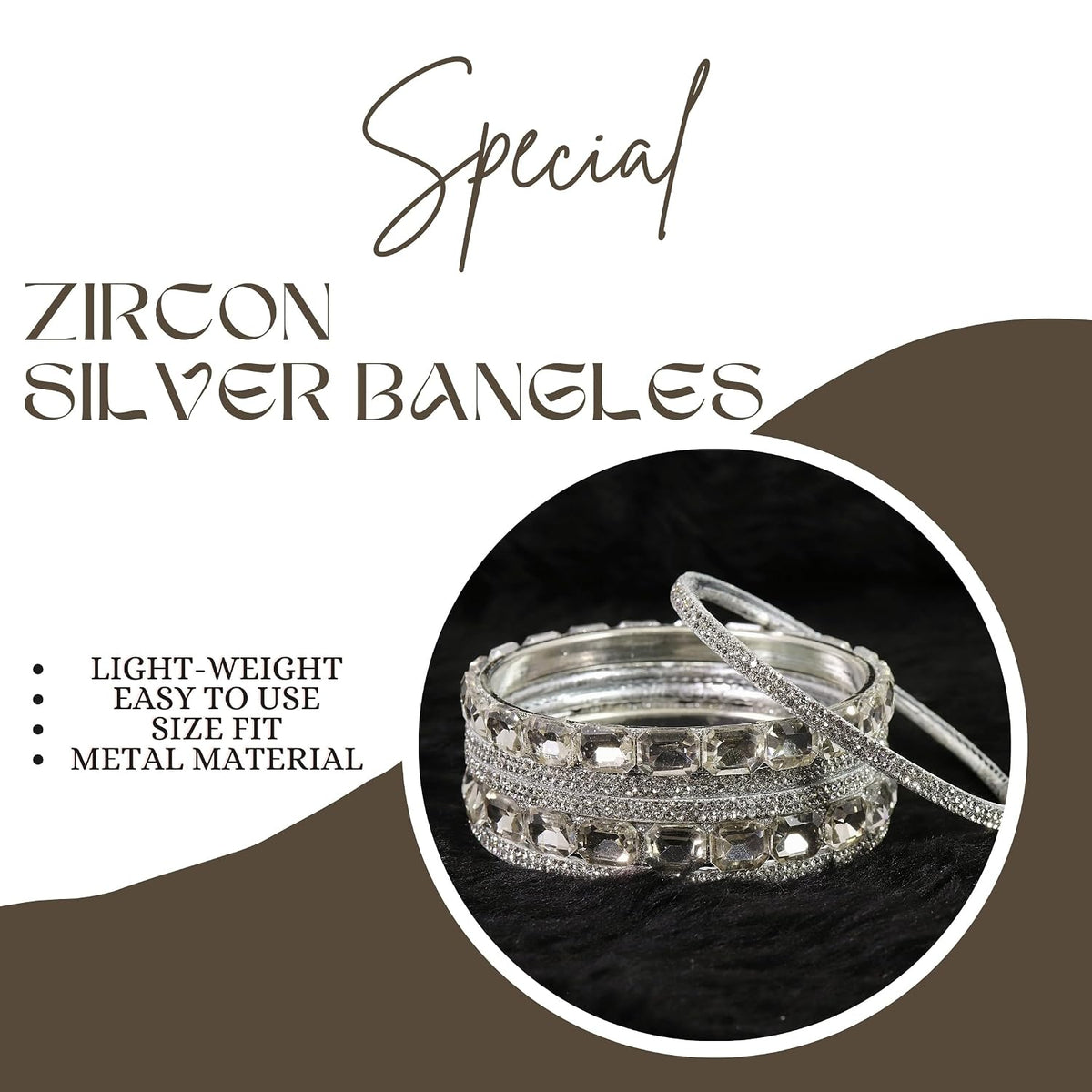 NMII Stylish Metal with AD Diamond Bangles Kada Set For Women & Girls | Premium Gold Plated Bangles | Kada Set For Women | Metal Bangles | Fashionable Bangles For Wedding, Party, Daily- Set of 12