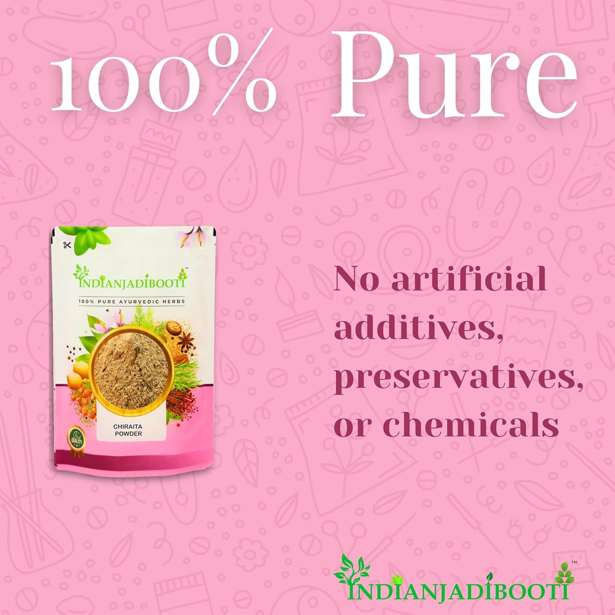 IndianJadiBooti Chiraita Asli Powder | Chirayata | (900 Grams)