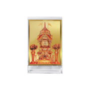 DIVINITI Rani Sati Photo Frame for Car Dashboard, Table Decor| ACF 3 Classic Rani Sati and 24K Gold Plated Foil| Religious Frame Idol for Pooja, Worship, Gifts Items (11.0 X 6.8 CM)