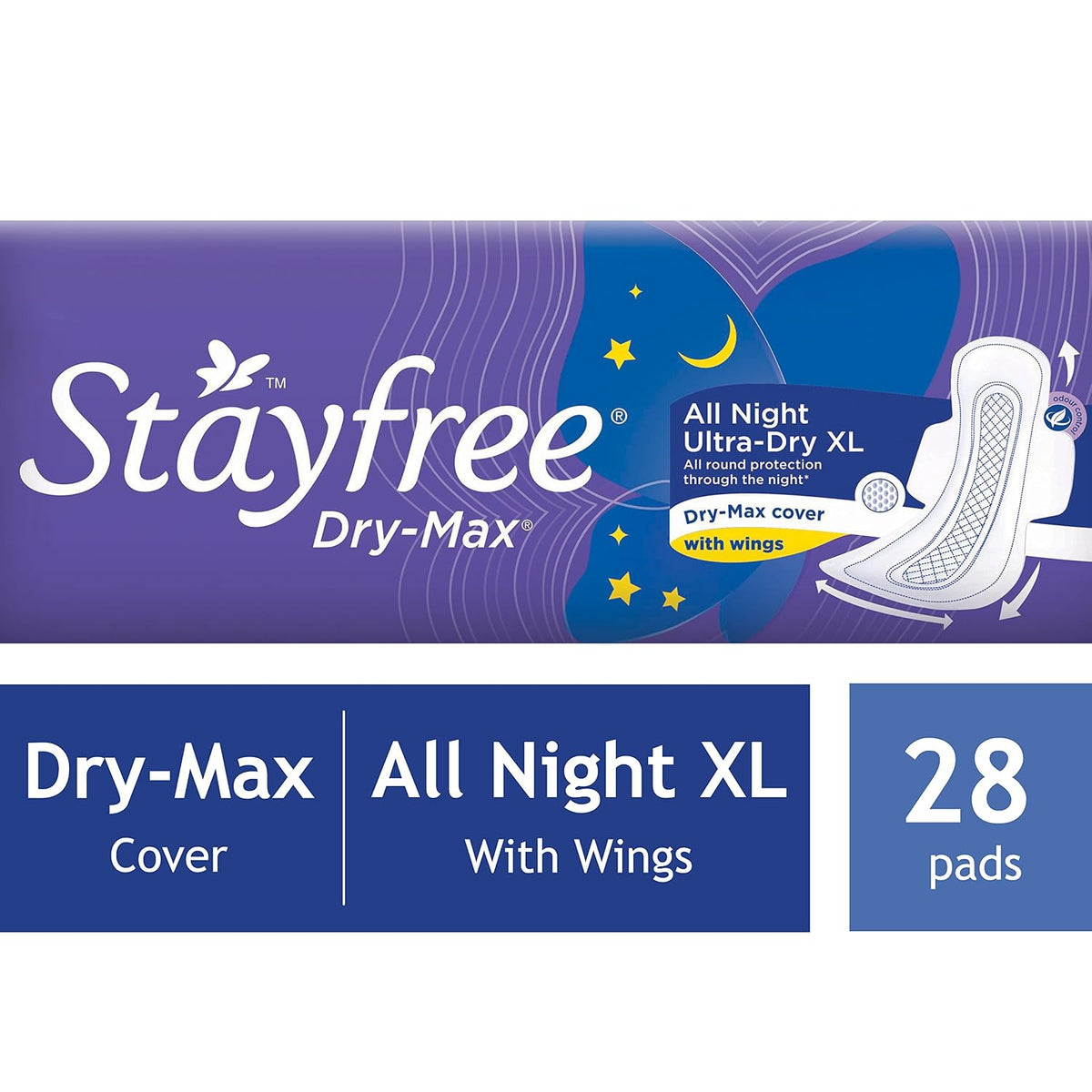 Stayfree Secure XL Ultra Thin Sanitary napkins (40 Count) & Stayfree Dry Max All Night Sanitary napkins (28 Count)