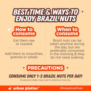 Urban Platter Brazil Nuts, 250g (Rich in Selenium | Superfood | Have 1 Daily | Product of Peru)