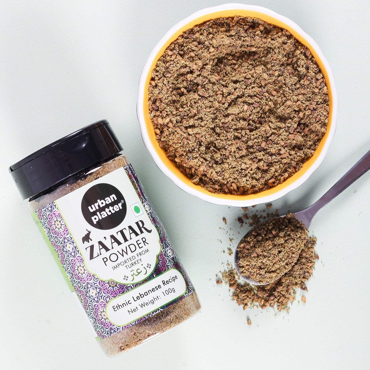 Urban Platter Zaatar Powder, 100g (Middle Eastern Spice Blend, Herby, Tangy and Nutty, Use As A Dry Rub Or Sprinkler)