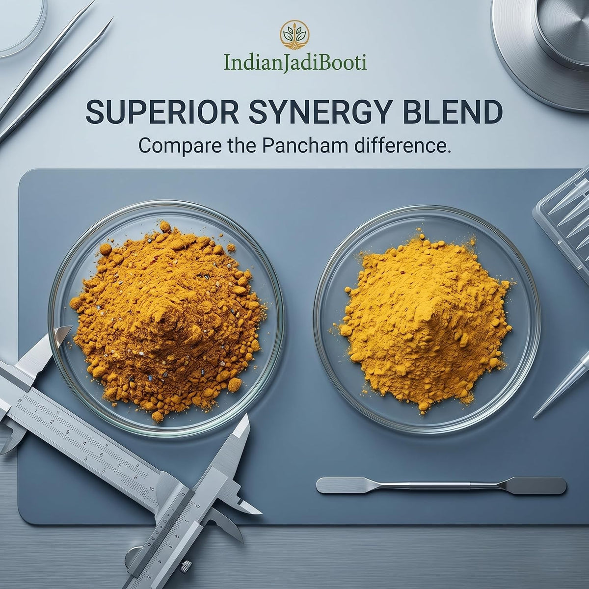 IndianJadiBooti Pancham Haldi (100g) | Premium 5-Turmeric Blend (Kali, Amba, Daru, Selam, Lakadong) | Ayurvedic Golden Milk Mix for Immunity, Joint Pain Relief & Liver Detox | High Curcumin
