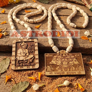 ASTRODIDI Jai Shri Bageshwar Dham and Panchmukhi Hanuman Ji Locket Tulsi Mala | Handmade Jai Sita Ram Original Tulasi Kanthi Mala for Man and Women (2 PCS COMBO)