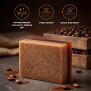 Beardo De-Tan 2-in-1 Scrub Bathing Bar for Men (75g X 3) | Dual Action Cleansing & Exfoliation | Niacinamide, Kojic Acid, Glycolic Acid & Coffee Extracts | Helps Remove Tan, Dirt & Dead Skin
