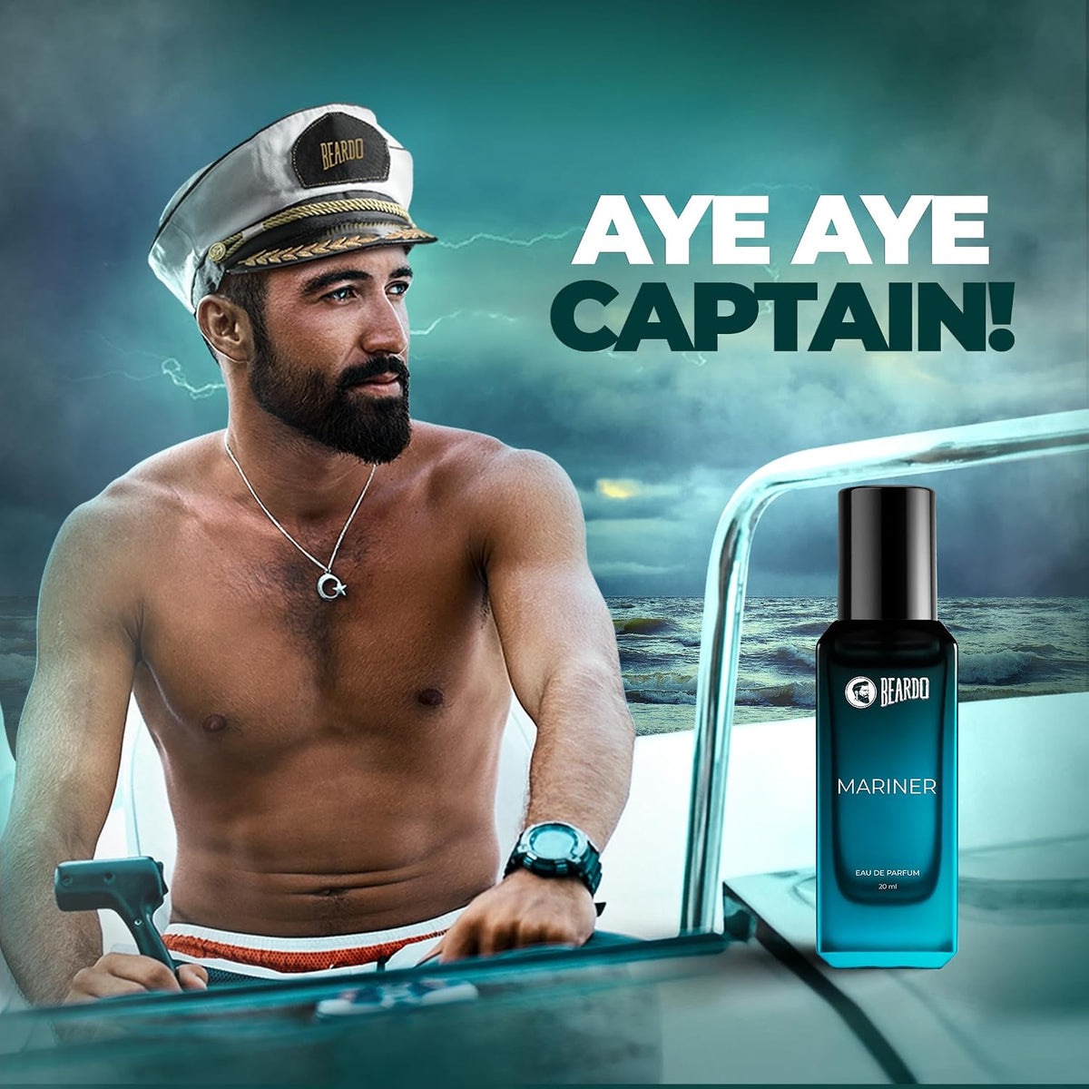 Beardo AquaSmoke Trio Collection- Mariner,Whisky Smoke & Whiskey Smoke Bourbon Perfume for Men (20ml x 3) | Long Lasting Fragrance | Long Lasting Perfume for Men | Gift for Men | Gift for Friend
