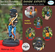 SHINDE EXPORTS shri ramlala murti ram Marble Idol ayodhya for Home décor Gift Pooja Small Size 7 inches Statue (Orange Dhoti)