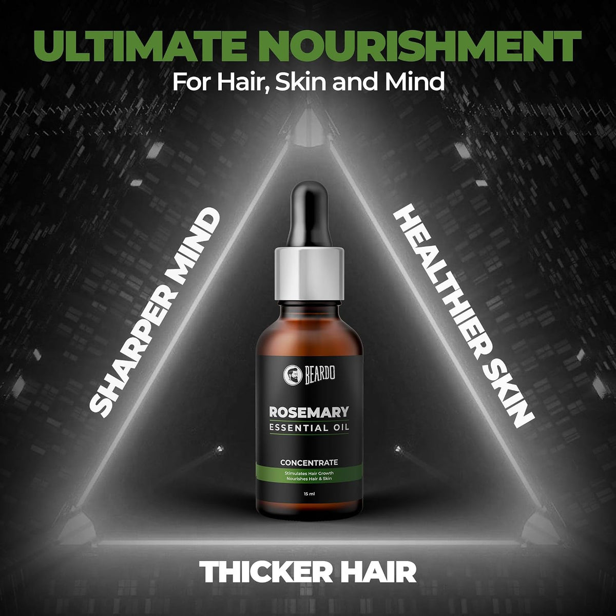 Beardo Rosemary Essential Oil | Hair Oil | Rosemary Essential Oil for Hair Growth | For Hair & Skin Nourishment | 100% Natural | Aroma Oil | Rosemary Oil 15 ml