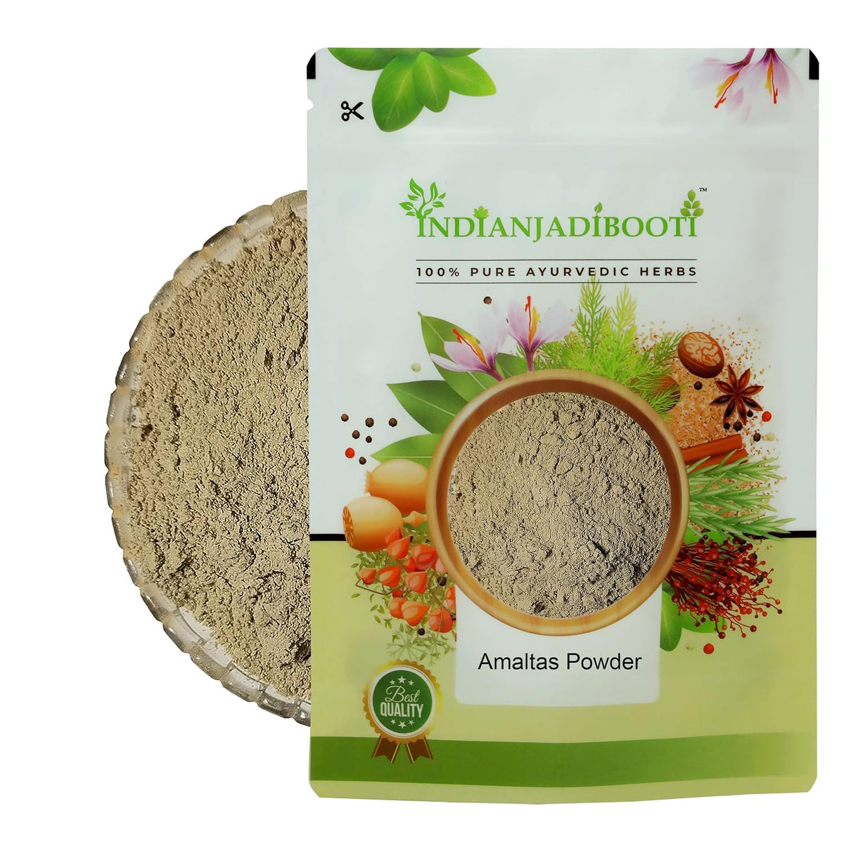 IndianJadiBooti Amaltas Pulp Extract Powder | Amaltaas Guda Powder | Cassia Fistula (250 Grams) | Pack Of 2