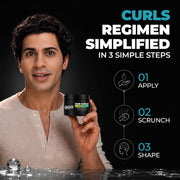 Beardo Man Curls Curling Cream for Men | Super-Defining & Hydrating | Long-lasting Frizz Control | Infused with Hyaluron, Avocado & Coconut | Non-Sticky | Retains hair-moisture | 100g