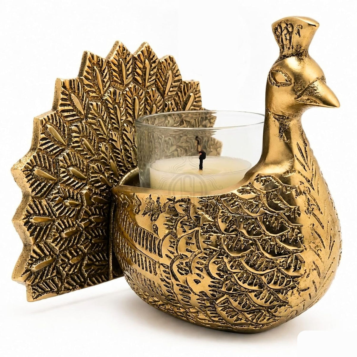 DSH Metal Peacock Tea Light Candle Holder Decorative Candle Votive for Home Décor Living Room & Gifting