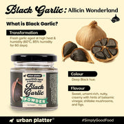 Urban Platter Black Garlic Powder, 50g [Umami-Rich, Slowly-Aged, Functional Food, No preservatives]