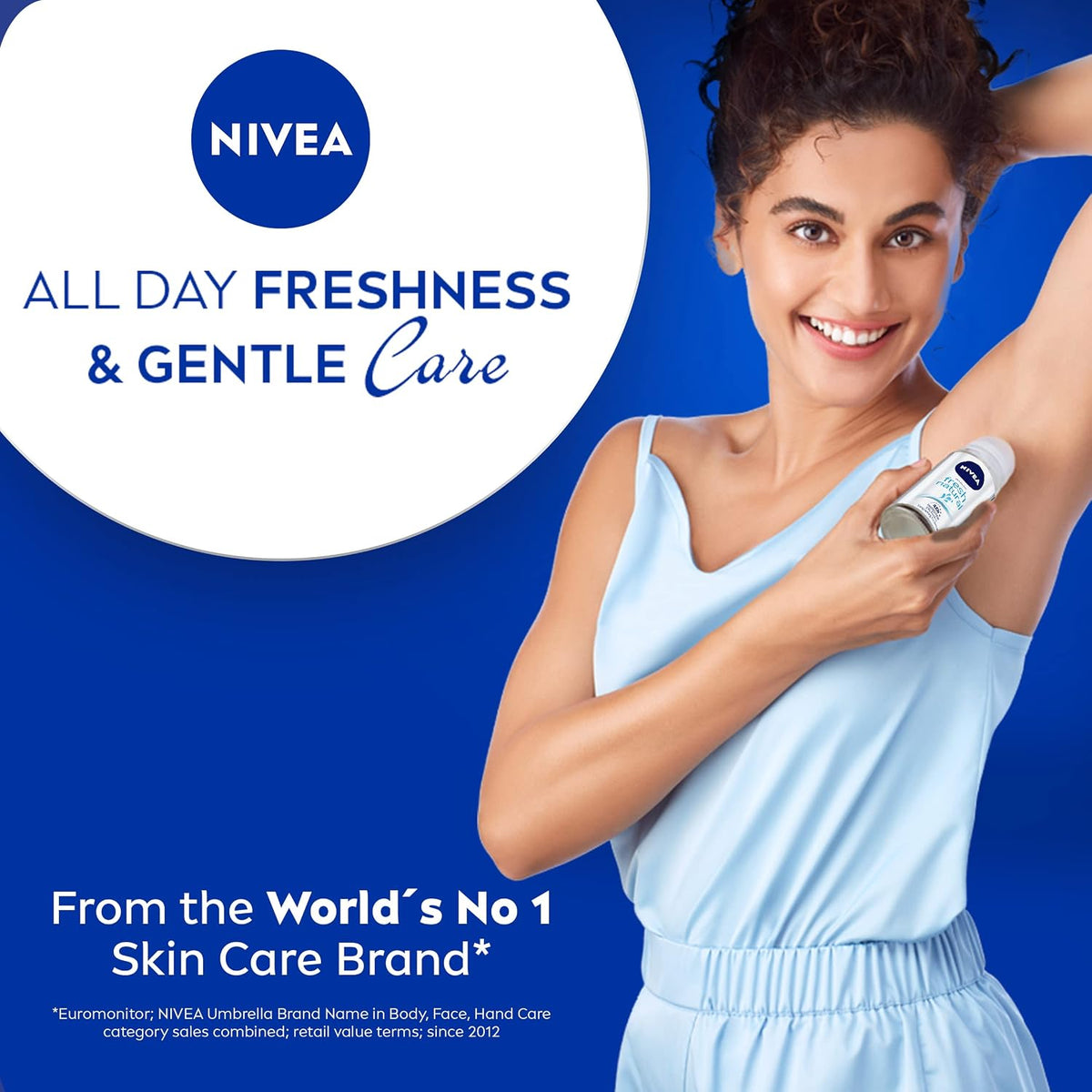 NIVEA Deodorant Roll On, Fresh Natural for Unisex, 50ml (Pack of 2)